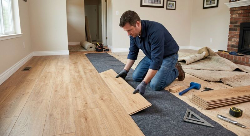 Laminate Floor Remodeling in South Milwaukee, WI