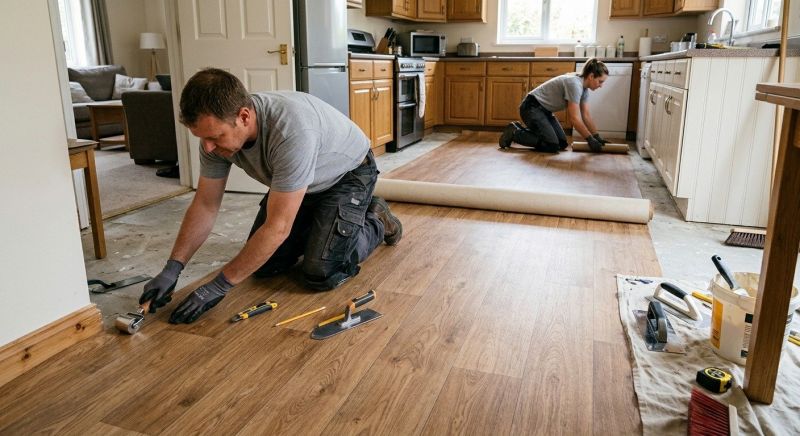 Linoleum Floor Installation in South Milwaukee, WI