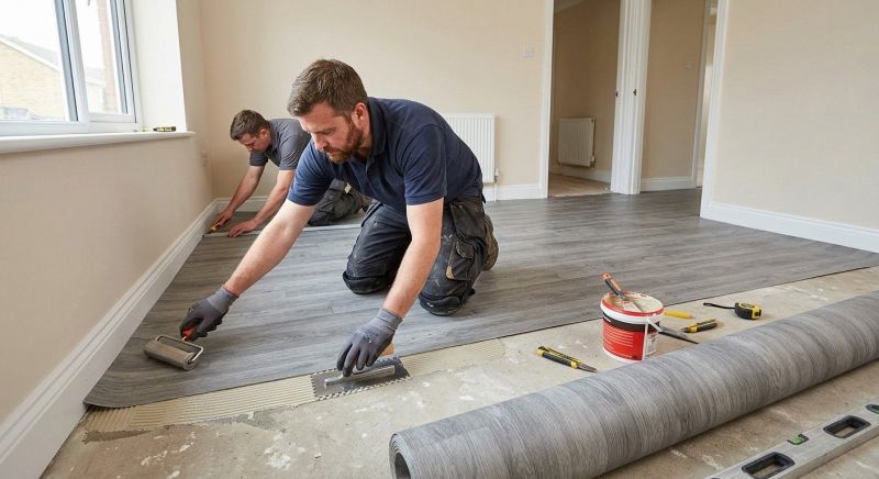 Sheet Linoleum Installation in Menomonee Falls, WI