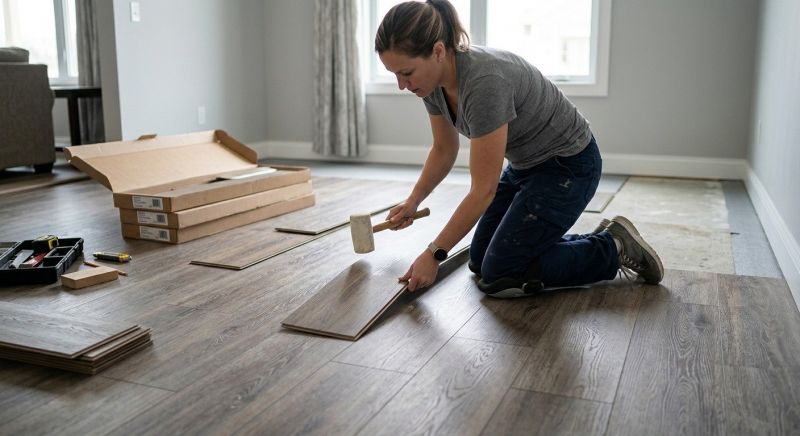 Vinyl Plank Floor Installation in South Milwaukee, WI